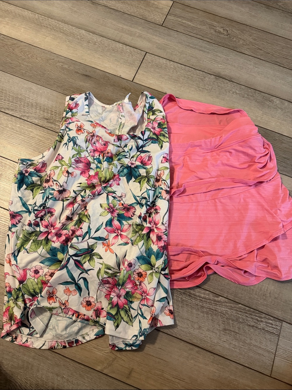 Tank and tiered skort set